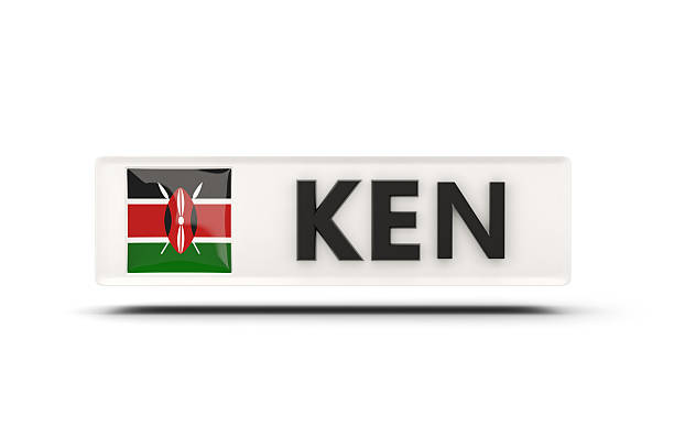 istock Square icon with flag of kenya 494645848