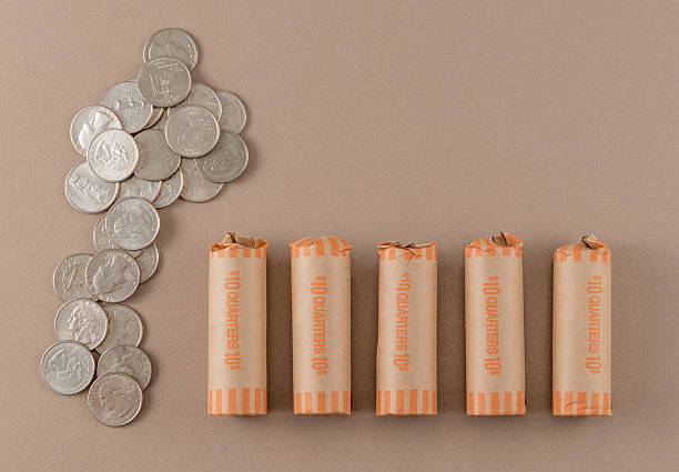 istock Coin-Wrapped and Loose Quarters 494645862
