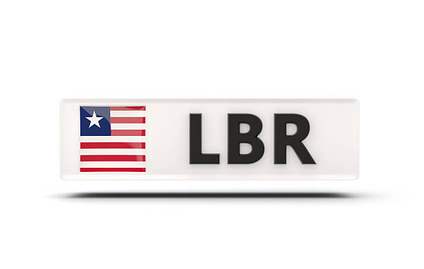 istock Square icon with flag of liberia 494646140