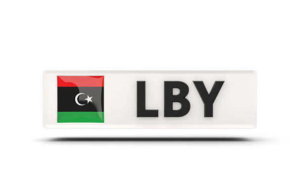 istock Square icon with flag of libya 494646166