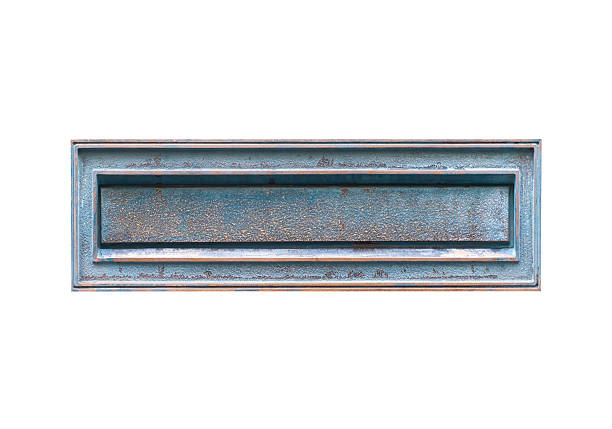 istock Old style metal letterbox isolated on white background 494646466