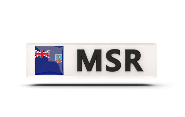 istock Square icon with flag of montserrat 494646784