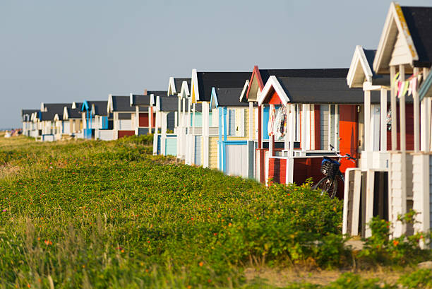 istock Colourful beach huts in south Sweden 494658396