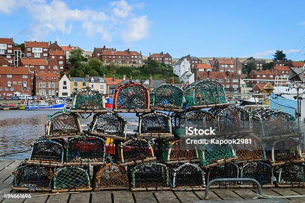 Basket For Catch Lobster On The Boardwalk Stock Photo - Download Image Now - Fishing Industry, Fishing, UK