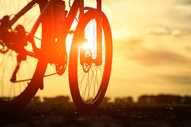 istock bicycle on a road. travel concept 494665692
