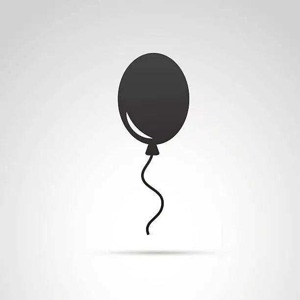 Vector illustration of Balloon icon isolated on white background.