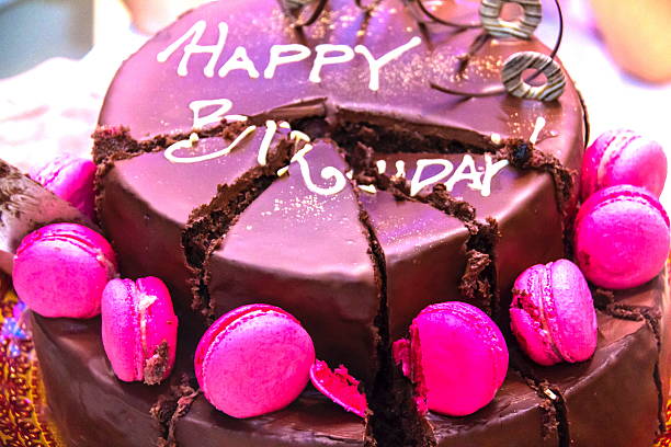 istock Cut into slices of birthday cake 494672106