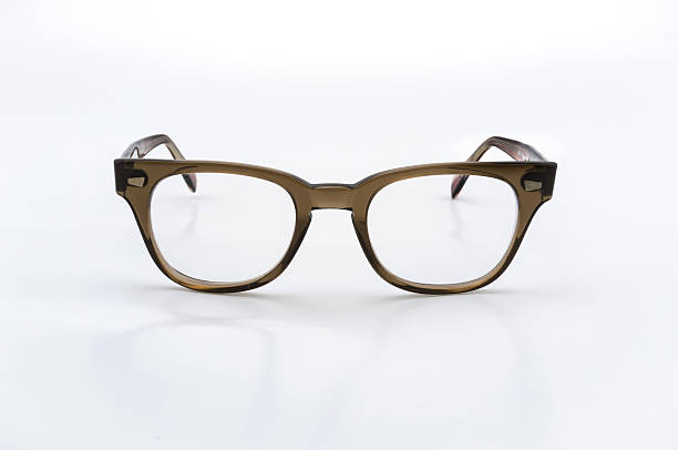 istock Vintage retro frame eyeglasses on white background 494672350