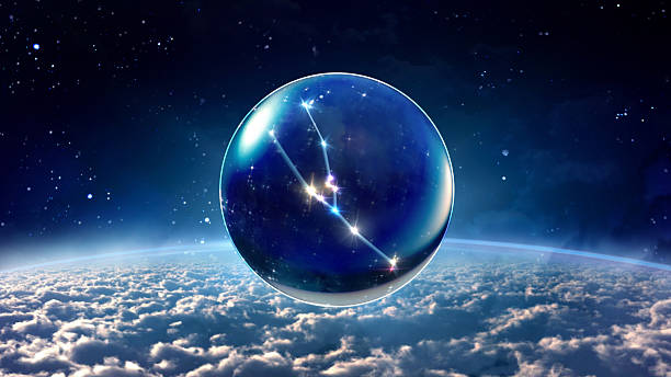 star 2 Taurus Horoscopes Zodiac Signs space starry night star crystal ball of Horoscopes and Zodiac Signs cosmos of the stars of the constellation capricorn and gems stock pictures, royalty-free photos & images