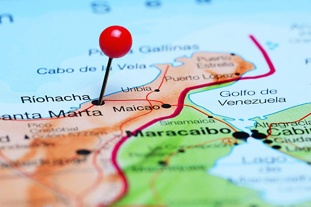 istock Riohacha pinned on a map of America 494673372