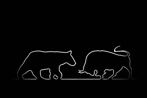 forex: touro e urso - bull bull market bear stock exchange imagens e fotografias de stock