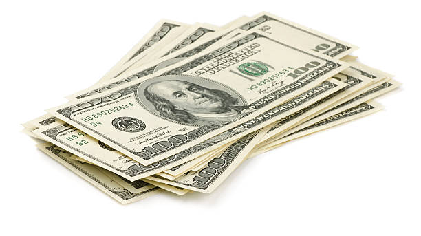 geld - stack heap currency one hundred dollar bill stock-fotos und bilder