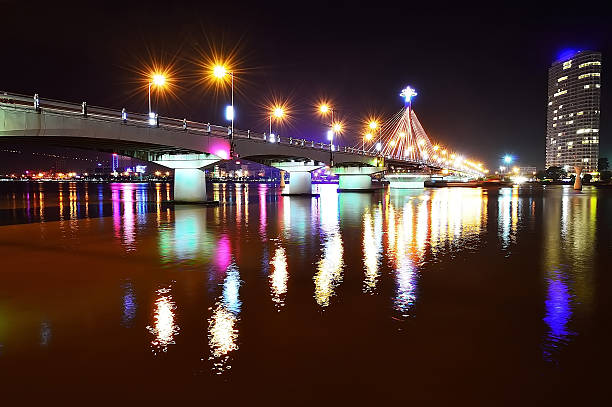 istock Song Han Bridge at night in Danang, Vietnam 494674389