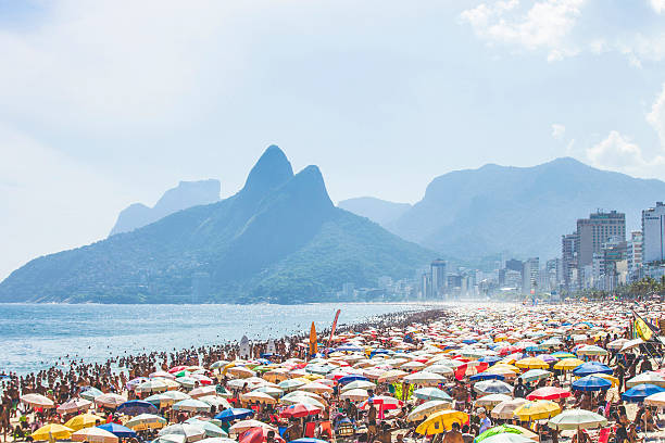 istock Ipanema beach full of people. 494678643