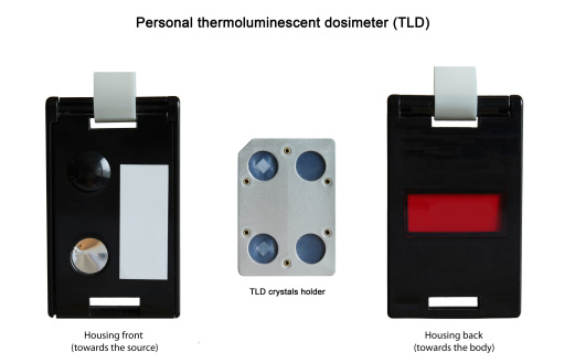 Components of a personal thermoluminescent dosimeter (TLD)
