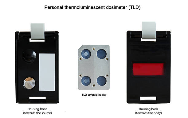 Thermoluminescent dosimeter isolated Components of a personal thermoluminescent dosimeter (TLD) radiation dosimeter stock pictures, royalty-free photos & images