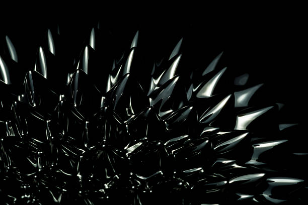 ferrofluid, sfondo nero - ferrofluid foto e immagini stock
