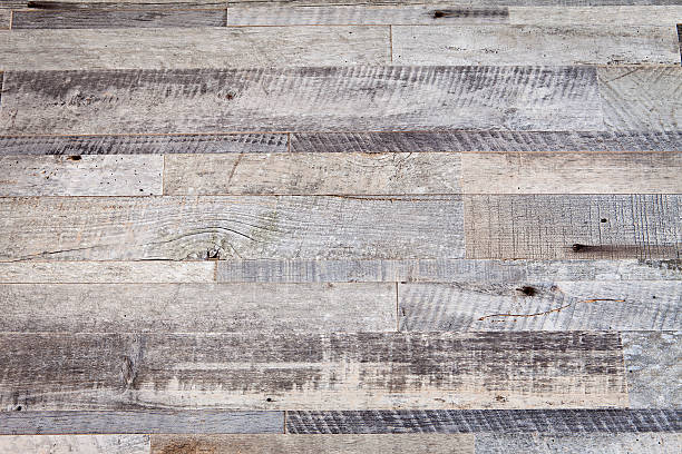 古い木製の壁のペイント - hardwood old in a row pattern ストックフォトと画像