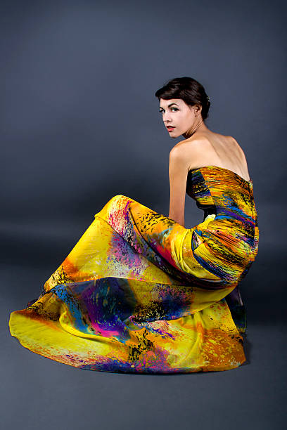 istock Modeling a Fashionable Tie Dye Dress 494704984