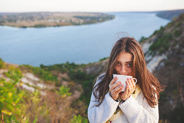 istock Teenage girl drinking coffee. 494706230