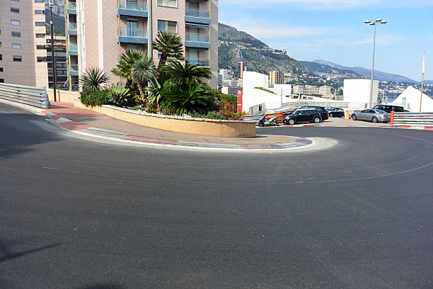 istock Monte Carlo open-wheel single-seater racing car Race Track Bend 494706696