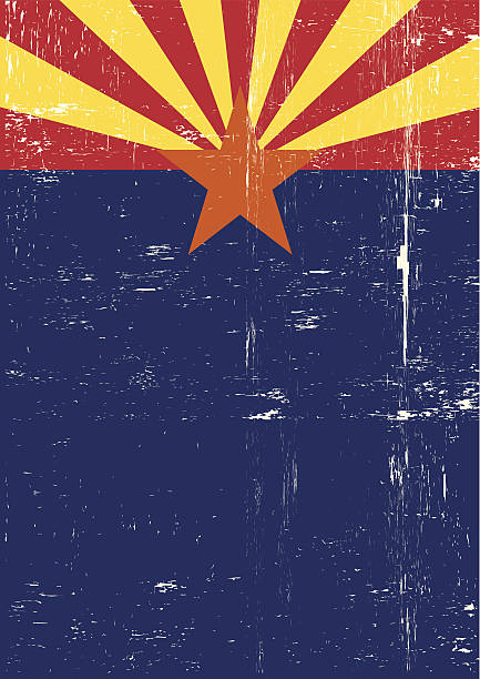 arizona plakat - old american flag patriotism obsolete stock illustrations