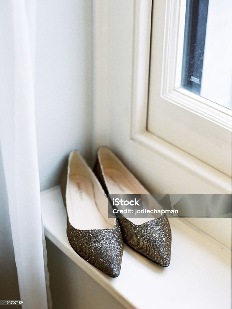 Sapatos de casamento plana - Foto de stock de Casamento royalty-free