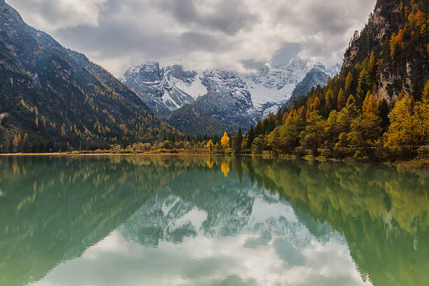 istock Reflecting in the lake with mountains 494708954