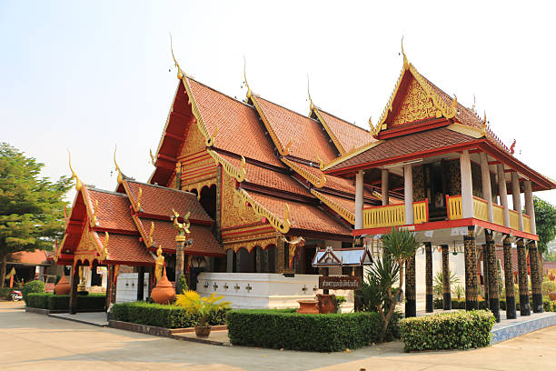 istock Thai style house in temple 494709235