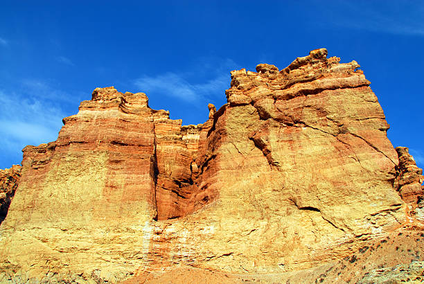 istock Sharyn Canyon, Kazakhstan: cliffs with rocks about to fall 494709667