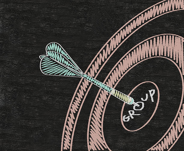 istock Target with arrow, dart written on blackboard background high resolution 494711657