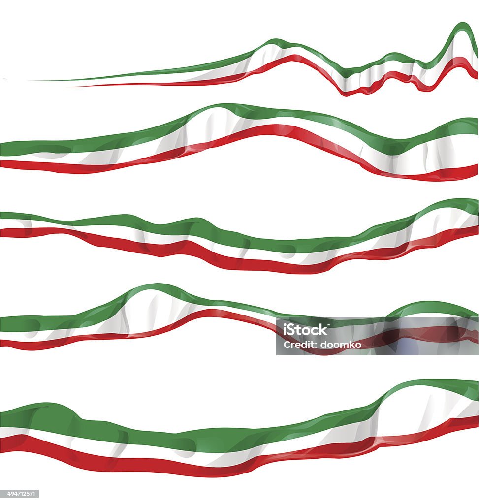 Italiana y conjunto de bandera mexicana - arte vectorial de Abstracto libre de derechos