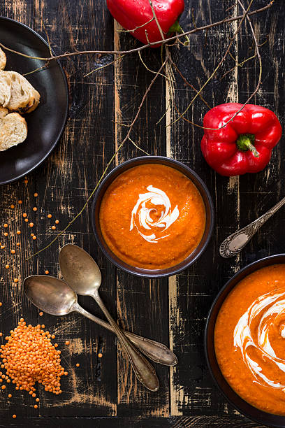 istock Pumpkin soup with heavy cream 494713494