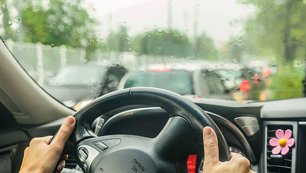 istock View from the car glass on the rainy day 494713600