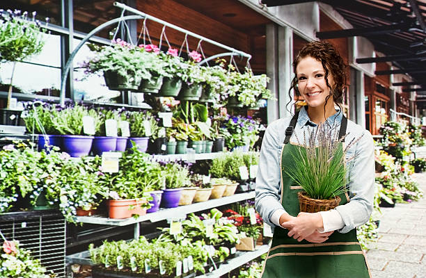 istock Female manager in flower shop 494713898