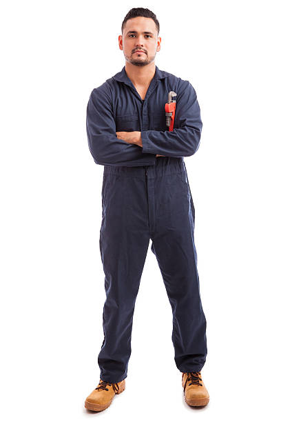 istock Plumber holding a wrench 494726726