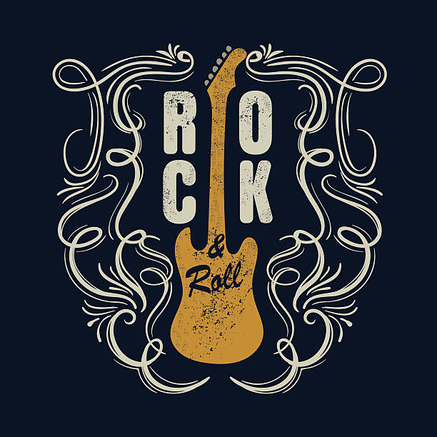 vintage rock and roll typograpic for t-shirt ,tee designe,poster vintage rock and roll typograpic for t-shirt ,tee designe,poster,flyer,vector illustration abstract shirts stock illustrations