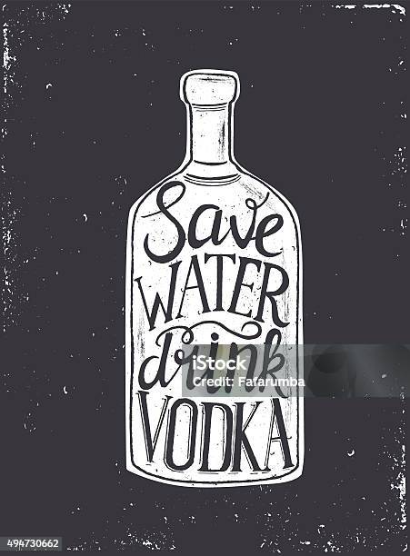 Hand Drawn Typography Poster Stock Illustration - Download Image Now - 2015, Alcohol Abuse, Arts Culture and Entertainment