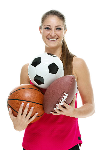 istock Sportswoman with sporting balls 494733748