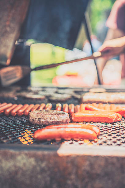 istock BBQ with Hotdogs and Burgers 494734074