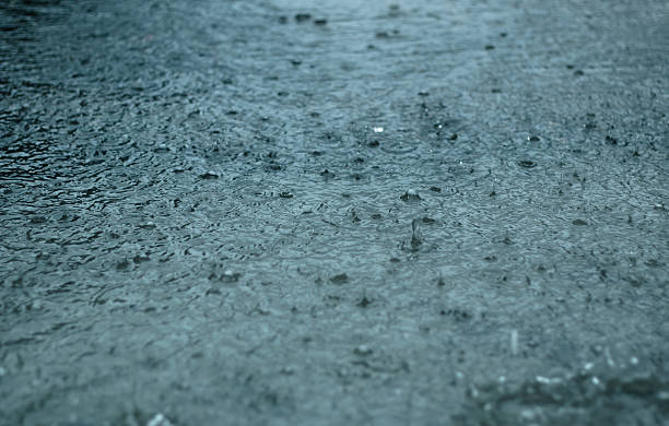 istock Rain drops on floor, water closeup background 494734882