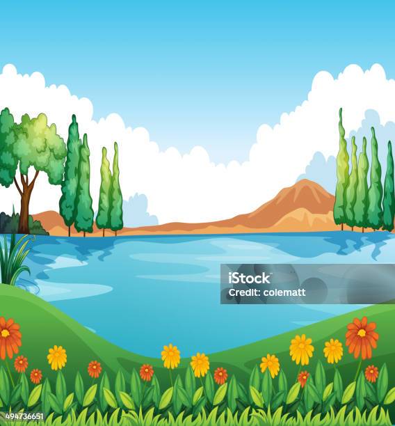 Beautiful Pic Of Nature Stock Illustration - Download Image Now - Blue, Computer Graphic, Day