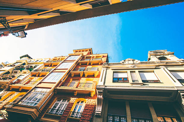istock Colourful town buildings. 494737993