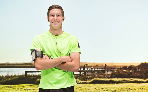 istock Smiling male runner outdoors 494738280