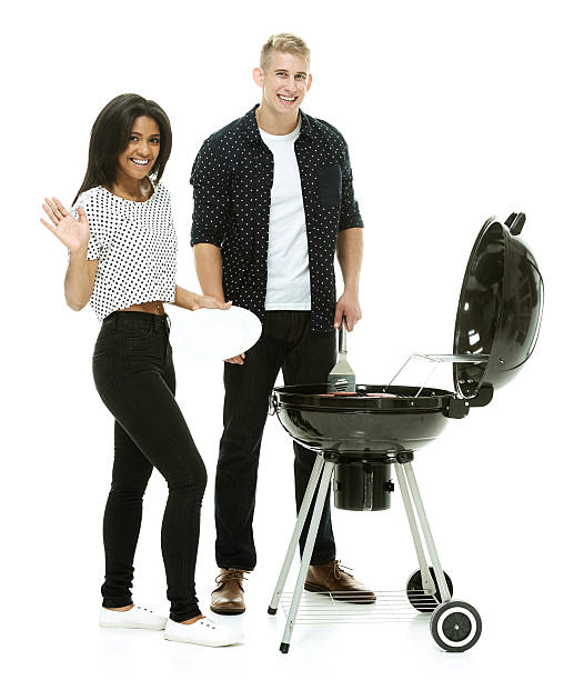 istock Couple together by the barbecue grill 494739154