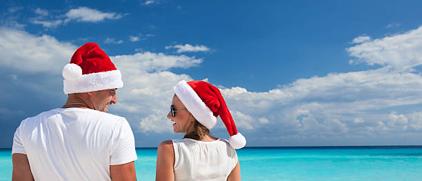 istock Christmas vacation on tropical beach 494739698