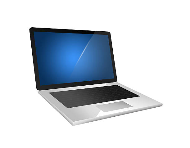 istock Aluminum laptop isolated 494741367