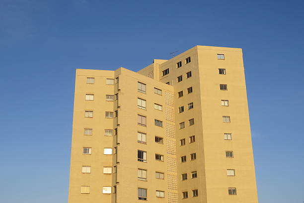 istock Brown building against blue sky 494741381