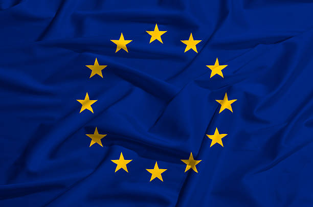 istock European Union flag on a silk drape 494741633