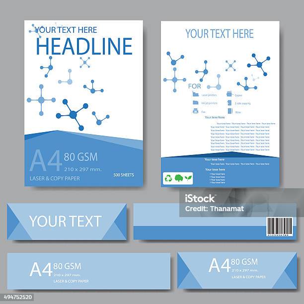 Vector A4 Box Design Abstract Geometric Vector Template Design Template In A4 Size Stock ...